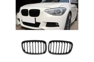 Καρδιές Μάσκας Για Bmw 1 F20 / F21 11-15 Μαύρο Γυαλιστερό 2 Τεμάχια