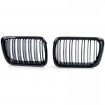 Καρδιές Μάσκας Για Bmw 3 E36 96-99 M4 Look Με Διπλή Γρίλια Μαύρο Γυαλιστερό 2 Τεμάχια