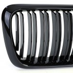 Καρδιές Μάσκας Για Bmw 3 E36 96-99 M4 Look Με Διπλή Γρίλια Μαύρο Γυαλιστερό 2 Τεμάχια