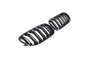 Καρδιές Μάσκας Για Bmw 3 E92 /E93 11-13 M4 Look Με Διπλή Γρίλια Μαύρο Γυαλιστερό 2 Τεμάχια