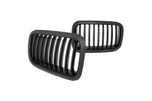 Καρδιές Μάσκας Για Bmw 3 E36 90-96 Μαύρο Ματ Με 9 Γραμμές 2 Τεμάχια