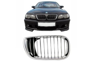 Καρδιά Μάσκας Δεξιά Για Bmw 3 E46 02-05 Sedan/Touring Χρώμιο 1 Τεμάχιο