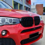 Καρδιές Μάσκας Για Bmw X3 F25 Lci 14-17 / X4 F26 14-17 M4 Look Με Διπλή Γρίλια Μαύρο Γυαλιστερό Με 7 Γρίλιες 2 Τεμάχια