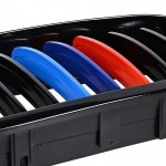 Καρδιές Μάσκας Για Bmw 3 E46 03-06 Coupe/Cabrio Tri-color / Μαύρο Γυαλιστερό 2 Τεμάχια