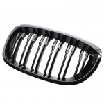 Καρδιές Μάσκας Για Bmw 3 E46 03-06 Coupe/Cabrio M4 Look Με Διπλή Γρίλια 4D Μαύρο Γυαλιστερό 2 Τεμάχια