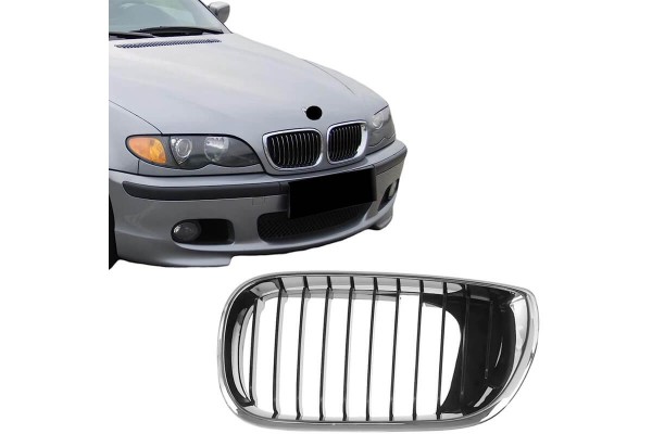 Καρδιά Μάσκας Αριστερή Για Bmw 3 E46 02-05 Sedan/Touring Χρώμιο/Μαύρη 1 Τεμάχιο