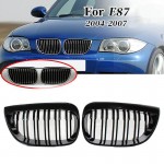 Καρδιές Μάσκας Για Bmw 1 E87 04-07 M4 Look Με 12 Διπλές Γρίλιες Μαύρο Γυαλιστερό 2 Τεμάχια