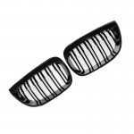 Καρδιές Μάσκας Για Bmw 1 E87 04-07 M4 Look Με 12 Διπλές Γρίλιες Μαύρο Γυαλιστερό 2 Τεμάχια