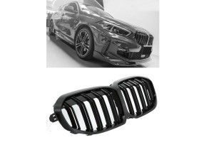 Καρδιές Μάσκας Για Bmw 1 F40 / F41 19+ M4 Look Με Διπλή Γρίλια Μαύρο Γυαλιστερό 1 Τεμάχιο