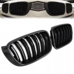 Καρδιές Μάσκας Για Bmw X3 F25 Lci 14-17 / X4 F26 14-17 M4 Look Με Διπλή Γρίλια Μαύρο Γυαλιστερό Με 7 Γρίλιες Και Πλαίσιο Carbon 2 Τεμάχια