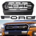 Μάσκα Για Ford Ranger T8 2019+ Wild Trak Με Led Μαύρο Ματ