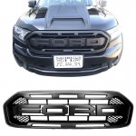 Μάσκα Για Ford Ranger T8 2019+ Με Led Μαύρο Ματ