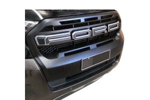 Μάσκα Για Ford Ranger T8 2019+ Wild Trak Φωτιζόμενη Μαύρο Ματ