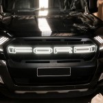 Μάσκα Για Ford Ranger T8 2019+ Wild Trak Φωτιζόμενη Μαύρο Ματ