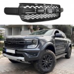 Μάσκα Για Ford Ranger T9 2022+ Xlt / Sport / Wild Trak Raptor Type Μαύρο Ματ