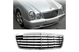 Μάσκα Για Mercedes-Benz E-Class W210 99-02 Avantgarde Χρώμιο/Μαύρο 1 Τεμάχιο
