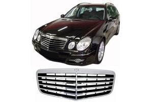 Μάσκα Για Mercedes-Benz E-Class W211 06-09 Avantgarde Χρώμιο/Μαύρο 1 Τεμάχιο