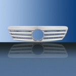 Μάσκα Για Mercedes-Benz S-Class W220 98-02 Amg Look Με 4 Γρίλιες Ασημί/Χρώμιο 1 Τεμάχιο