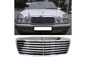 Μάσκα Για Mercedes-Benz E-Class W210 95-99 Avantgarde Χρώμιο/Μαύρο 1 Τεμάχιο