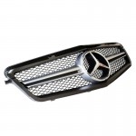 Μάσκα Για Mercedes-Benz E-Class W212 09-13 Amg Look Με Μονή Γρίλια Γυαλιστερό Μαύρο / Χρώμιο 1 Τεμάχιο