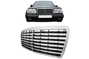 Μάσκα Για Mercedes-Benz E-Class W124 93-95 Avantgarde Χρώμιο/Μαύρο 1 Τεμάχιο