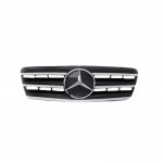 Μάσκα Για Mercedes-Benz CLK-Class W208 96-02 Amg Look Με 3 Γρίλιες Μαύρο/Χρώμιο 1 Τεμάχιο
