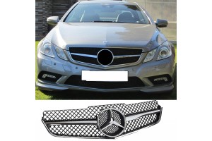 Μάσκα Για Mercedes-Benz E-Class Coupe W207 / C207 07-14 Amg Look Με Μονή Γρίλια Μαύρο/Χρώμιο 1 Τεμάχιο
