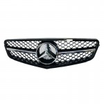 Μάσκα Για Mercedes-Benz C-Class W204 07-14 Amg C63 Look Με Μονή Γρίλια Μαύρο/Χρώμιο 1 Τεμάχιο