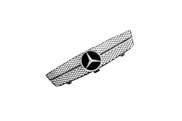 Μάσκα Για Mercedes-Benz CLS-Class W219 08-10 Amg Look Με Μονή Γρίλια Μαύρο/Χρώμιο 1 Τεμάχιο