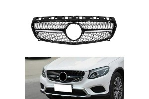 Μάσκα Για Mercedes-Benz A-Class W176 12-15 Diamond Look Μαύρο/Χρώμιο 1 Τεμάχιο