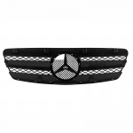 Μάσκα Για Mercedes-Benz E-Class W211 02-06 Amg Look Με 3 Γρίλιες Μαύρο/Χρώμιο 1 Τεμάχιο