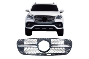 Μάσκα Για Mercedes-Benz X-Class W470 18+ Diamond Look Χρώμιο/Μαύρο 1 Τεμάχιο