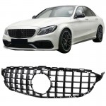 Μάσκα Για Mercedes-Benz C-Class W205 14+ Gt Amg Panamericana Look Γυαλιστερή Μαύρη 1 Τεμάχιο