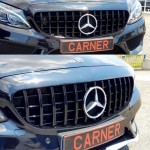 Μάσκα Για Mercedes-Benz C-Class W205 14+ Gt Amg Panamericana Look Γυαλιστερή Μαύρη 1 Τεμάχιο