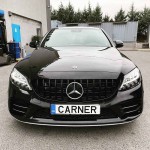 Μάσκα Για Mercedes-Benz C-Class W205 14+ Gt Amg Panamericana Look Γυαλιστερή Μαύρη 1 Τεμάχιο