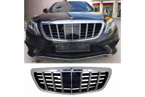 Μάσκα Για Mercedes-Benz S-Class W222 13-20 Brabus Look Χρώμιο/Μαύρο 1 Τεμάχιο