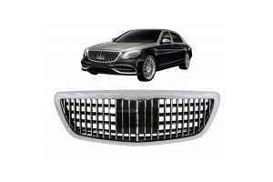 Μάσκα Για Mercedes-Benz S-Class W222 13-20 Maybach Look Χρώμιο/Μαύρο 1 Τεμάχιο