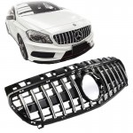 Μάσκα Για Mercedes-Benz A-Class W176 12-15 Gt Amg Panamericana Look Μαύρο/Χρώμιο 1 Τεμάχιο