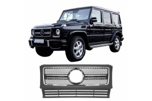 Μάσκα Για Mercedes-Benz G-Class W461 W463 90-15 Amg G55/G65 Look Μαύρο/ Χρώμιο 1 Τεμάχιο