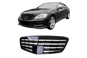 Μάσκα Για Mercedes-Benz S-Class W221 09-13 S63 S65 Amg Look Γυαλιστερό Μαύρο 1 Τεμάχιο