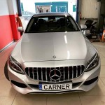 Μάσκα Για Mercedes-Benz C-Class W205 14+ Gt Amg Panamericana Look Μαύρο/Χρώμιο 1 Τεμάχιο