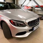 Μάσκα Για Mercedes-Benz C-Class W205 14+ Gt Amg Panamericana Look Μαύρο/Χρώμιο 1 Τεμάχιο