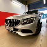 Μάσκα Για Mercedes-Benz C-Class W205 14+ Gt Amg Panamericana Look Μαύρο/Χρώμιο 1 Τεμάχιο