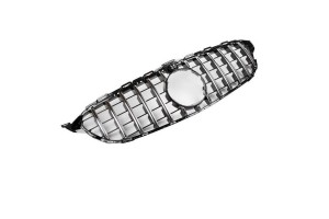 Μάσκα Για Mercedes-Benz C-Class W205 14+ Gt Amg Panamericana Look 360° Μαύρο/Χρώμιο 1 Τεμάχιο