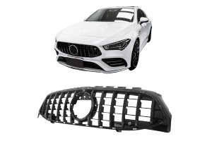 Μάσκα Για Mercedes-Benz CLA-Class C118 / W119 19+ Gt Amg Panamericana Look Μαύρη Γυαλιστερή 1 Τεμάχιο
