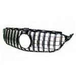 Μάσκα Για Mercedes-Benz C-Class W205 14-18 Gt Amg Panamericana Look 360° Με 14 Γραμμές Μαύρο/Χρώμιο 1 Τεμάχιο