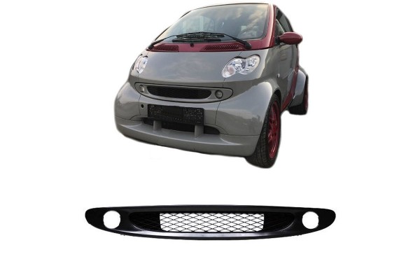 Μάσκα Για Smart Fortwo W450 02-07 Brabus Look Κυψελωτή Μαύρη 1 Τεμάχιο