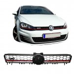 Μάσκα Για Vw Golf Vii (7) 11-16 Gti Look Κυψελωτή Με Κόκκινο Σιρίτι 1 Τεμάχιο