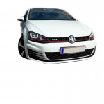 Μάσκα Για Vw Golf Vii (7) 11-16 Gti Look Κυψελωτή Με Κόκκινο Σιρίτι 1 Τεμάχιο