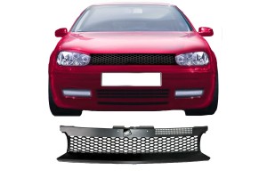 Μάσκα Για Vw Golf Iv (4) 98-04 Κυψελωτή Μαύρη 1 Τεμάχιο